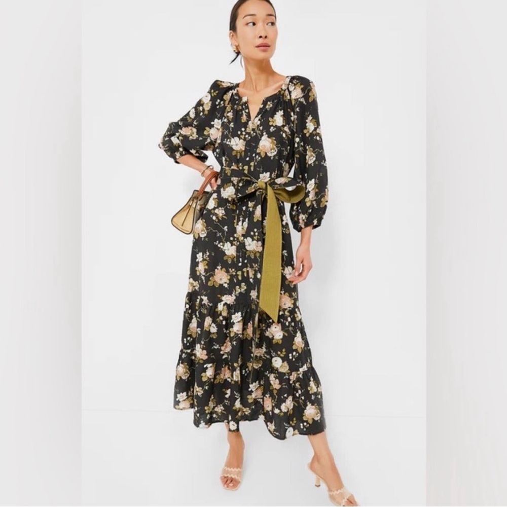 Tuckernuck Dress Maxi Floral Pockets Midnight Garden